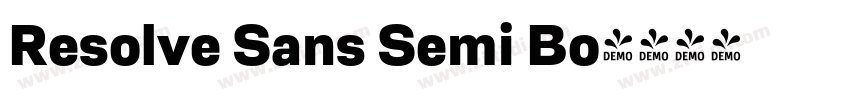 Resolve Sans Semi Bo字体转换